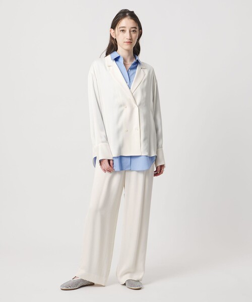 UNITED ARROWS(ユナイテッドアローズ)の「ドロスト イージーパンツ(その他パンツ・レディース・オフホワイト/ベージュ/ライム/ブラック・36/38/34)」の8枚目の写真