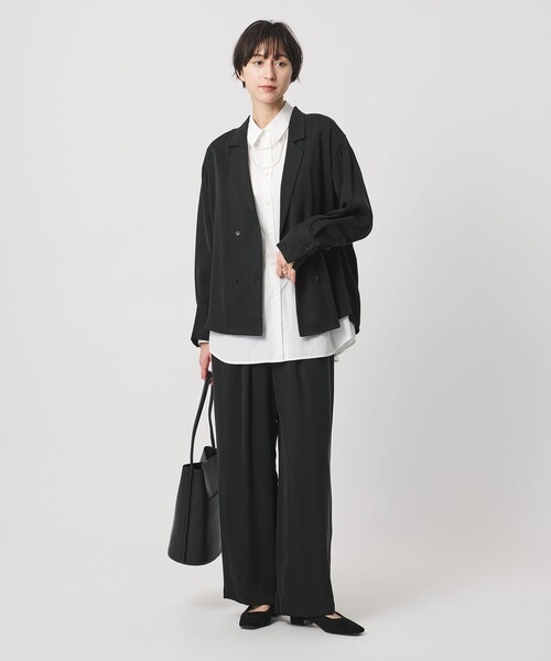 UNITED ARROWS(ユナイテッドアローズ)の「ドロスト イージーパンツ(その他パンツ・レディース・オフホワイト/ベージュ/ライム/ブラック・36/38/34)」の12枚目の写真