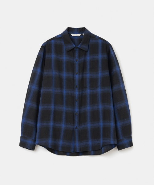 UNIFORM BRIDGE(ユニフォームブリッジ)の「pocket check shirt blue(シャツ/ブラウス・メンズ・その他・LARGE/X-LARGE/XX-LARGE/MEDIUM)」の1枚目の写真