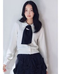 SNIDEL | タイ付きビジューカーディガン(カーディガン/ボレロ)