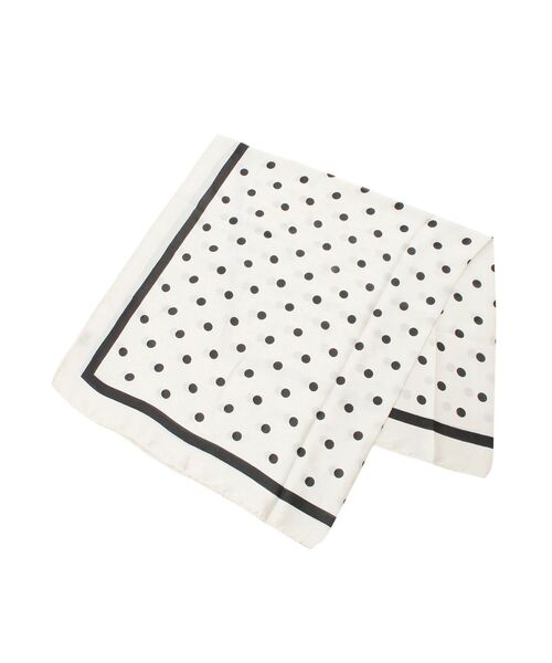 RESEXXY（リゼクシー）の「大判ドットスカーフ（ストール/ショール・レディース・ホワイト/ブラック・FREE）」の3枚目の写真
