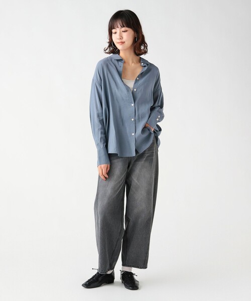 BEAMS HEART（ビームスハート）の「シアー レギュラー シャツ（シャツ/ブラウス・レディース・オフホワイト/ピンク/ブルー系その他・FREE）」の8枚目の写真