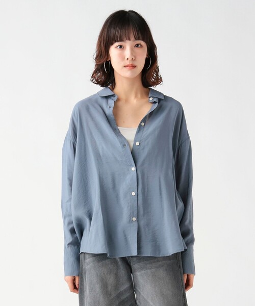 BEAMS HEART（ビームスハート）の「シアー レギュラー シャツ（シャツ/ブラウス・レディース・オフホワイト/ピンク/ブルー系その他・FREE）」の10枚目の写真