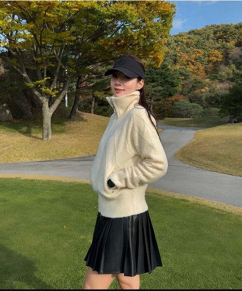 LORDLOAR(ロードロアル)の「ケーブル防風ジップアップニットクリーム(ニット/セーター・レディース・その他・SMALL/MEDIUM)」の4枚目の写真
