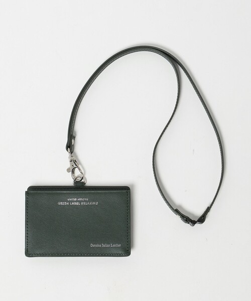 green label relaxing（グリーンレーベルリラクシング）の「GLR イタリアンレザー IDケース 定期入れ パスケース（パスケース・メンズ・ブラック/ダークグリーン・FREE）」の2枚目の写真