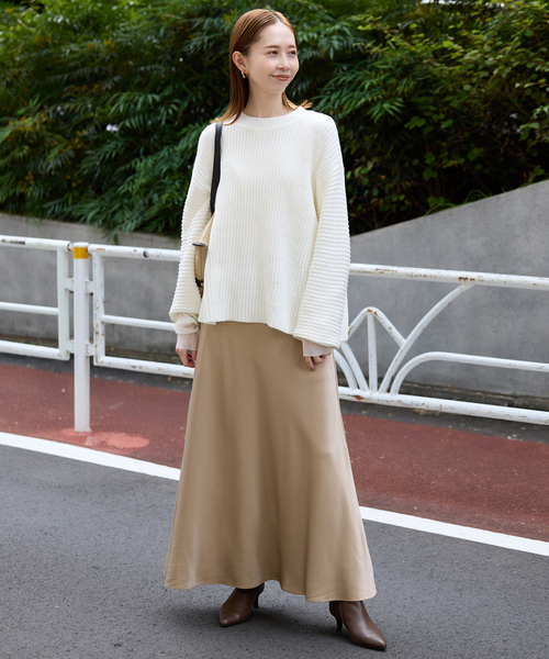 SLOBE IENA（スローブイエナ）の「バルキーコットンプルオーバー（ニット/セーター・レディース・ホワイト/ネイビー/ピンク系その他・FREE）」の10枚目の写真