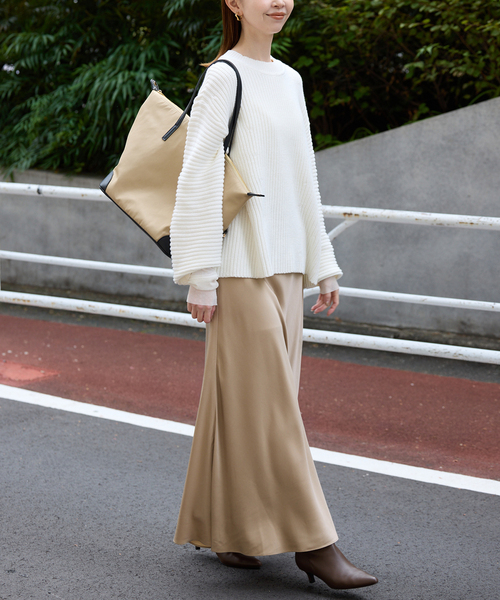 SLOBE IENA（スローブイエナ）の「バルキーコットンプルオーバー（ニット/セーター・レディース・ホワイト/ネイビー/ピンク系その他・FREE）」の11枚目の写真