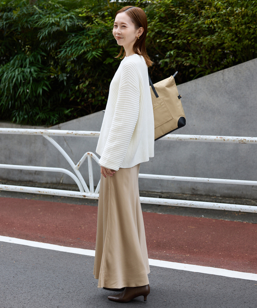 SLOBE IENA（スローブイエナ）の「バルキーコットンプルオーバー（ニット/セーター・レディース・ホワイト/ネイビー/ピンク系その他・FREE）」の12枚目の写真