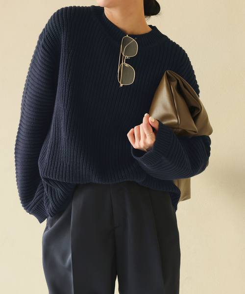 SLOBE IENA（スローブイエナ）の「バルキーコットンプルオーバー（ニット/セーター・レディース・ホワイト/ネイビー/ピンク系その他・FREE）」の19枚目の写真