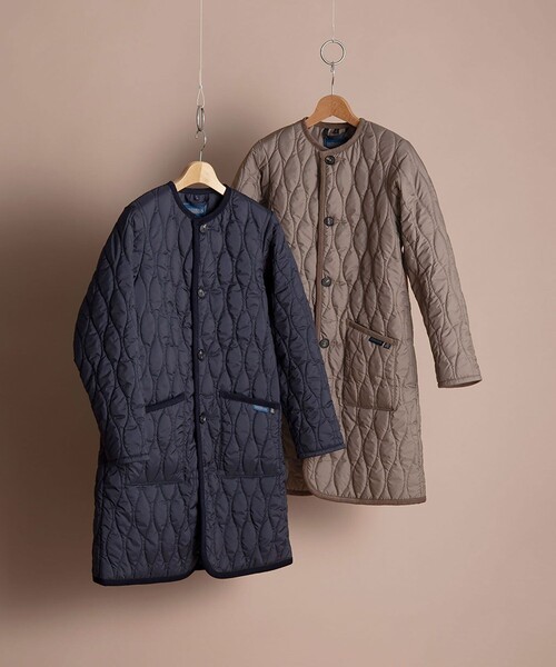 BROOKS BROTHERS(ブルックスブラザーズ)の「Brooks Brothers×LAVENHAM イブシャム キルティングノーカラーコート Made in UK(その他アウター・レディース・ブラウン/ダークネイビー・X-SMALL/SMALL/MEDIUM)」の18枚目の写真