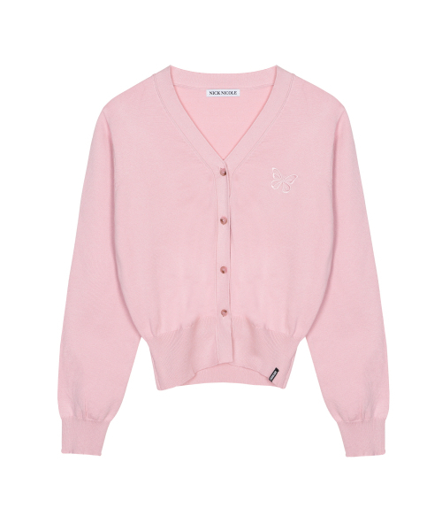 NICK&NICOLE(ニックアンドニコール)の「MINI BUTTERFLY SOFT V-CARDIGAN_PINK(カーディガン/ボレロ・レディース・その他・FREE)」の4枚目の写真