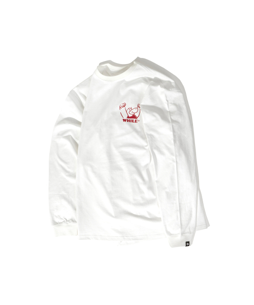 WHILE(ワイル)の「ジャストリッチロングスリーブTシャツ(IVORY RED)(Tシャツ/カットソー・レディース・その他・MEDIUM/LARGE/X-LARGE)」の3枚目の写真
