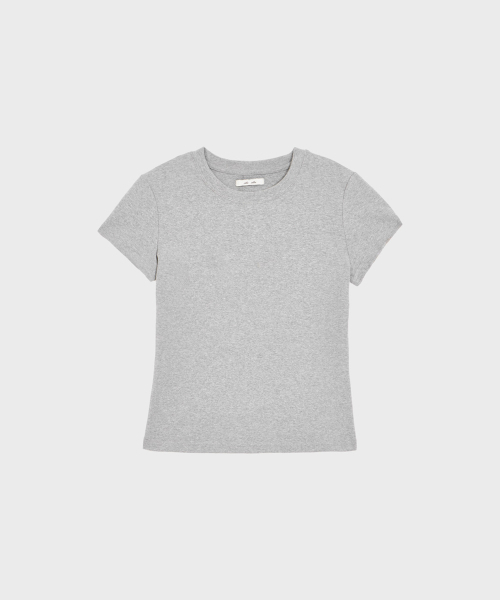 ALKI ALKA(アルキアルカ)の「Slim T-Shirt (Gray)(Tシャツ/カットソー・レディース・ライトグレー・FREE)」の2枚目の写真