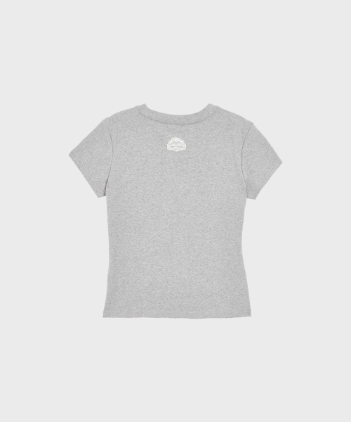 ALKI ALKA(アルキアルカ)の「Slim T-Shirt (Gray)(Tシャツ/カットソー・レディース・ライトグレー・FREE)」の3枚目の写真