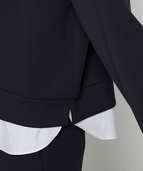 COMME CA Wardrobe（コムサワードローブ）の「レーヨンミックスダンボール プルオーバー（Tシャツ/カットソー・レディース・ネイビー/杢グレー・FREE）」の18枚目の写真