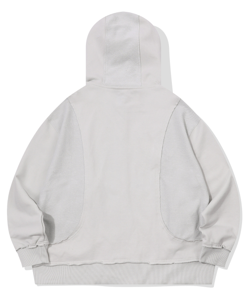 EPISODE UNTITLED（エピソードアンタイトルド）の「IN&OUT PATCHWORK ZIP-UP HOODIE_ ICE GREY（パーカー・レディース・その他・1/2）」の2枚目の写真