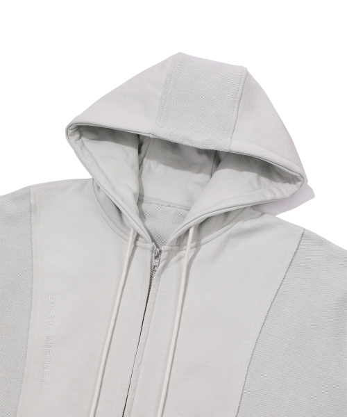 EPISODE UNTITLED（エピソードアンタイトルド）の「IN&OUT PATCHWORK ZIP-UP HOODIE_ ICE GREY（パーカー・レディース・その他・1/2）」の3枚目の写真