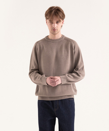 BIRBANTE（ビルバンテ）の「ガーメントダイウォッシャブルラウンドニット - ニューベージュ（ニット/セーター）」