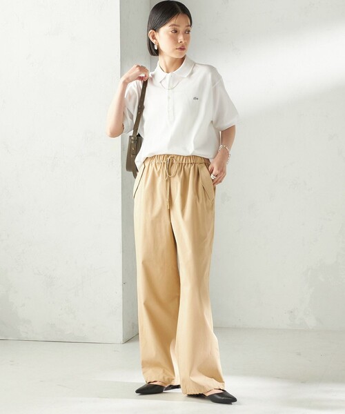 手洗い可 / 撥水加工〉サイド ポケット 裾 ドロスト パンツ（その他