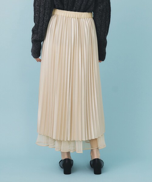 index（インデックス）の「リバーシブルチュールティアードフレアスカート【洗濯機OK】（スカート・レディース・チャコールグレー/ブラウン系その他/ナチュラル・00）」の17枚目の写真