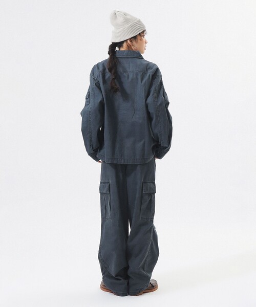 BEAMS BOY（ビームスボーイ）の「リップストップ ミリタリー パンツ（カーゴパンツ・レディース・ネイビー/チャコールグレー・0/2/1）」の10枚目の写真