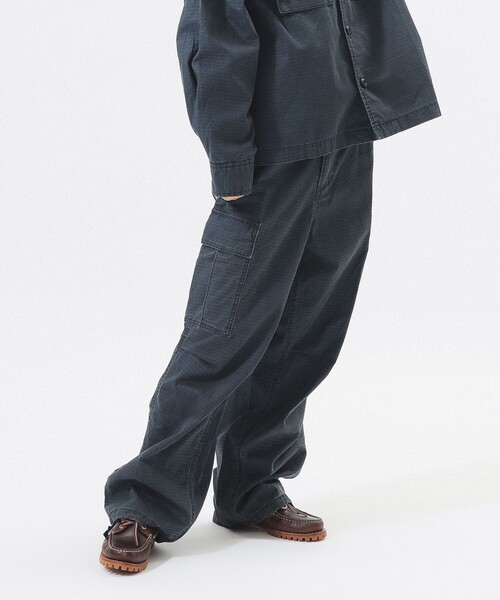 BEAMS BOY（ビームスボーイ）の「リップストップ ミリタリー パンツ（カーゴパンツ・レディース・ネイビー/チャコールグレー・0/2/1）」の12枚目の写真