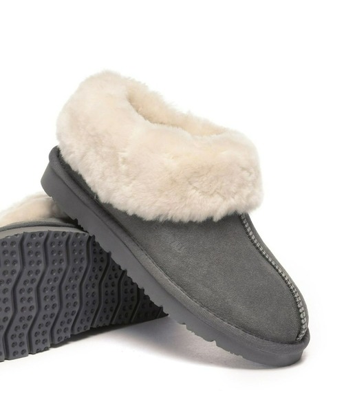 EVERAU（エヴァーユー）の「【EVERAU】 Homey Slipper Suede（ブーツ・レディース・グレー/ブラウン・6/7/8）」の4枚目の写真