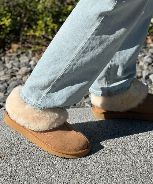 EVERAU（エヴァーユー）の「【EVERAU】 Homey Slipper Suede（ブーツ・レディース・グレー/ブラウン・6/7/8）」の5枚目の写真