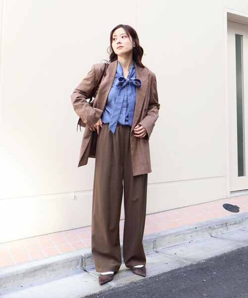 le.coeur blanc（ルクールブラン）の「ボウタイダンガリーシャツ（シャツ/ブラウス・レディース・ネイビー/ブラック・38）」の17枚目の写真