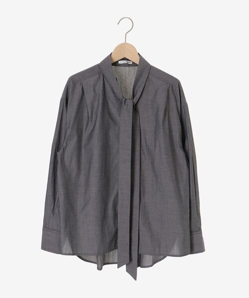 le.coeur blanc（ルクールブラン）の「ボウタイダンガリーシャツ（シャツ/ブラウス・レディース・ネイビー/ブラック・38）」の18枚目の写真