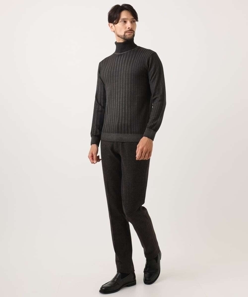 MICHEL KLEIN HOMME (ミッシェルクランオム)の「ガーメントダイリブ タートルネックニット(ニット/セーター・メンズ・パープル/ネイビー/ダークグレー・MEDIUM/LARGE/X-LARGE)」の6枚目の写真