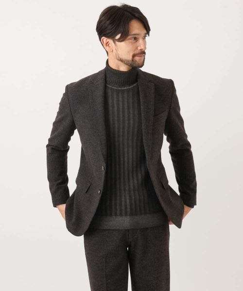 MICHEL KLEIN HOMME (ミッシェルクランオム)の「ガーメントダイリブ タートルネックニット(ニット/セーター・メンズ・パープル/ネイビー/ダークグレー・MEDIUM/LARGE/X-LARGE)」の5枚目の写真