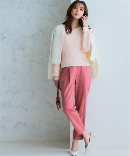 nissen（ニッセン）の「スポンジヤーン ツイード調ニットカーディガン（ハンガー干し）＜大きいサイズ有＞（カーディガン/ボレロ・レディース・ブラック/ライトグレー/オフホワイト・LL/L/M/S/3L）」の7枚目の写真