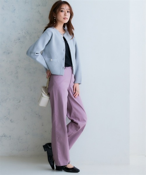 nissen（ニッセン）の「スポンジヤーン ツイード調ニットカーディガン（ハンガー干し）＜大きいサイズ有＞（カーディガン/ボレロ・レディース・ブラック/ライトグレー/オフホワイト・LL/L/M/S/3L）」の11枚目の写真