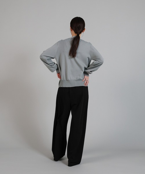 select MOCA Et（セレクトモカエト）の「【Et】Layered Knit Cardigan（カーディガン/ボレロ・レディース・グレー/ブラック/ベージュ・FREE）」の14枚目の写真