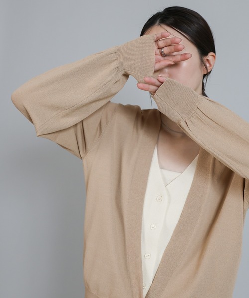 select MOCA Et（セレクトモカエト）の「【Et】Layered Knit Cardigan（カーディガン/ボレロ・レディース・グレー/ブラック/ベージュ・FREE）」の21枚目の写真