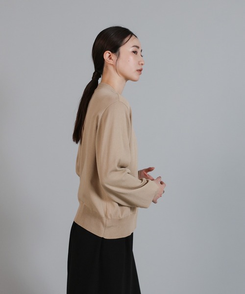 select MOCA Et（セレクトモカエト）の「【Et】Layered Knit Cardigan（カーディガン/ボレロ・レディース・グレー/ブラック/ベージュ・FREE）」の22枚目の写真