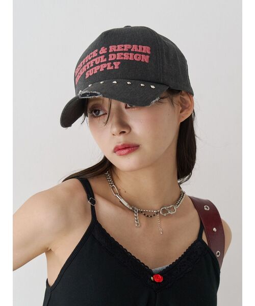 jouetie（ジュエティ）の「スタッズロゴキャップ（キャップ・レディース・ブルー/ブラック/ブラウン・FREE）」の13枚目の写真