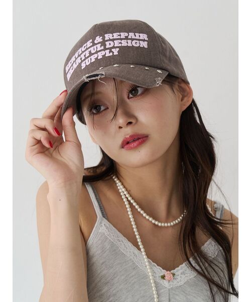 jouetie（ジュエティ）の「スタッズロゴキャップ（キャップ・レディース・ブルー/ブラック/ブラウン・FREE）」の7枚目の写真