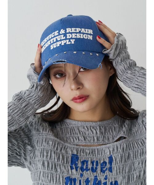 jouetie（ジュエティ）の「スタッズロゴキャップ（キャップ・レディース・ブルー/ブラック/ブラウン・FREE）」の10枚目の写真