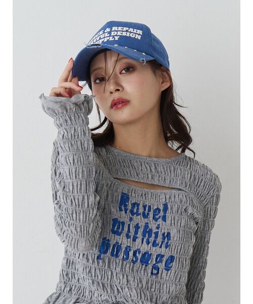 jouetie（ジュエティ）の「スタッズロゴキャップ（キャップ・レディース・ブルー/ブラック/ブラウン・FREE）」の11枚目の写真