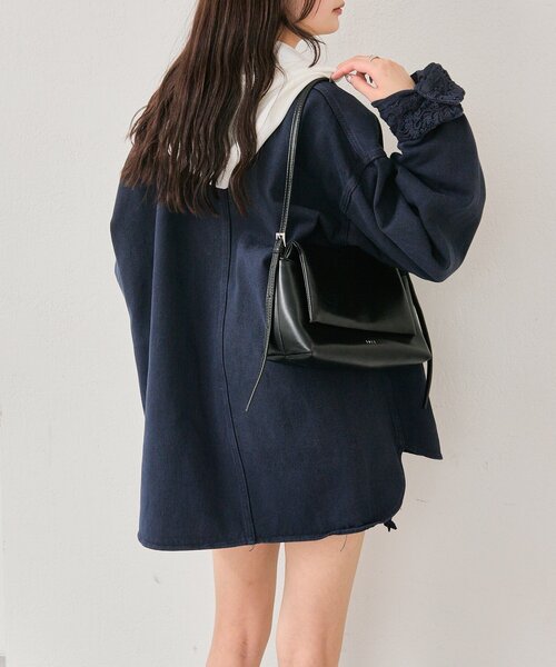 mystic（ミスティック）の「裾レースツイルジャケット（ブルゾン・レディース・ネイビー/オフホワイト・FREE）」の10枚目の写真