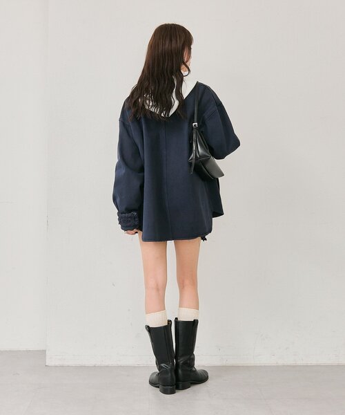 mystic（ミスティック）の「裾レースツイルジャケット（ブルゾン・レディース・ネイビー/オフホワイト・FREE）」の17枚目の写真