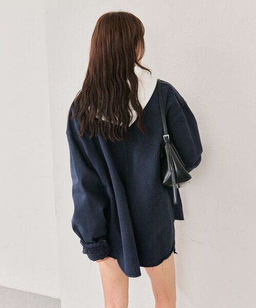 mystic（ミスティック）の「裾レースツイルジャケット（ブルゾン・レディース・ネイビー/オフホワイト・FREE）」の18枚目の写真