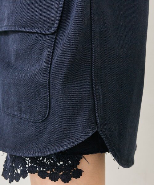mystic（ミスティック）の「裾レースツイルジャケット（ブルゾン・レディース・ネイビー/オフホワイト・FREE）」の5枚目の写真