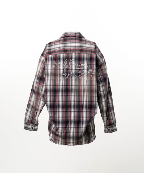 Maison MIHARA YASUHIRO(メゾンミハラヤスヒロ)の「Vintage Like Check Shirt(シャツ/ブラウス・メンズ・ピンク/ブラック・46)」の3枚目の写真