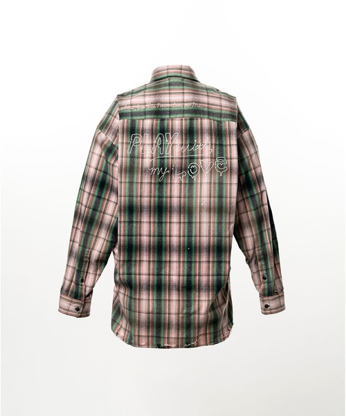 Maison MIHARA YASUHIRO(メゾンミハラヤスヒロ)の「Vintage Like Check Shirt(シャツ/ブラウス・メンズ・ピンク/ブラック・46)」の4枚目の写真