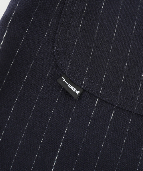 PULP/417EDIFICE（パルプフォーワンセブンエディフィス）の「JIEDA / ジエダ STRIPE WIDE ONE TUCK PANTS（その他パンツ・メンズ・グレー/ネイビー・1/2）」の6枚目の写真