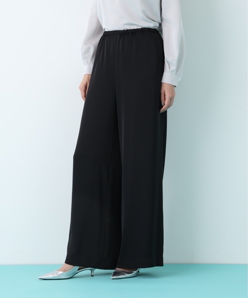 PINKY&DIANNE（ピンキーアンドダイアン）の「◆サテンワイドパンツ（その他パンツ・レディース・ベージュ系その他5/ホワイト系その他2/ブラック・38）」の3枚目の写真