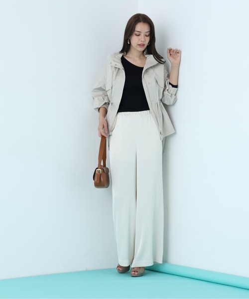 PINKY&DIANNE（ピンキーアンドダイアン）の「◆サテンワイドパンツ（その他パンツ・レディース・ベージュ系その他5/ホワイト系その他2/ブラック・38）」の15枚目の写真